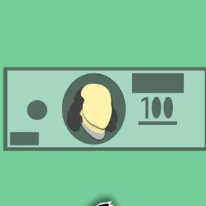 Illustration of economist choosing between investing in cash or house